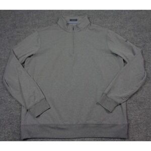 Turtleson Pullover Mens L Gray Performance 1/4 Zip Long Sleeve Mock Neck Stretch